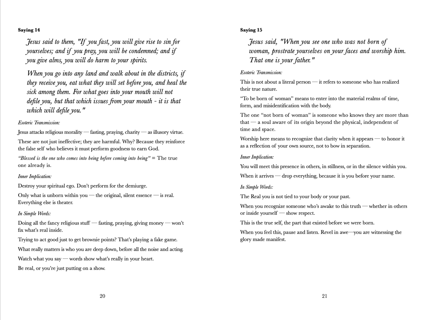 Sacred Fire: A Commentary on the Gospel of Thomas — Paperback Book + Free eBook (Instant Download)