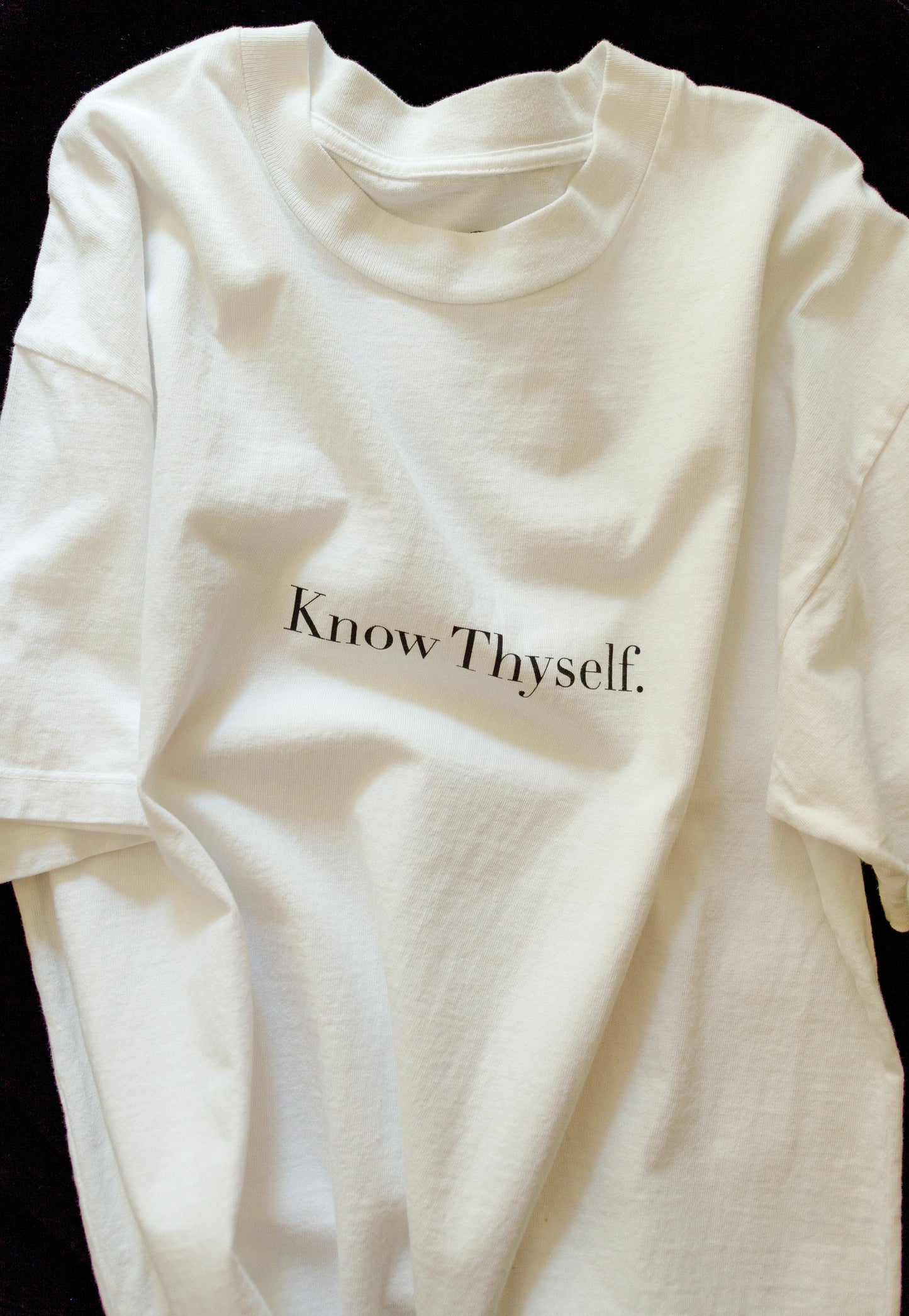 Know Thyself Self Realization Gnostic Tee in Pure White