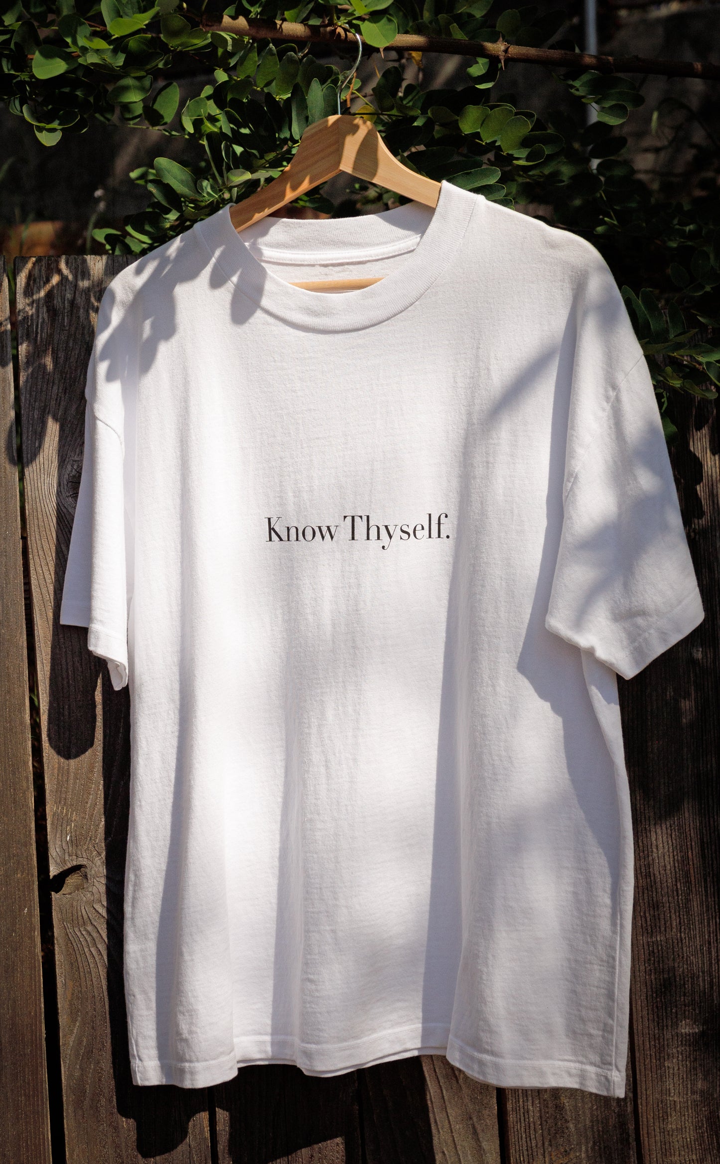 Know Thyself Self Realization Gnostic Tee in Pure White