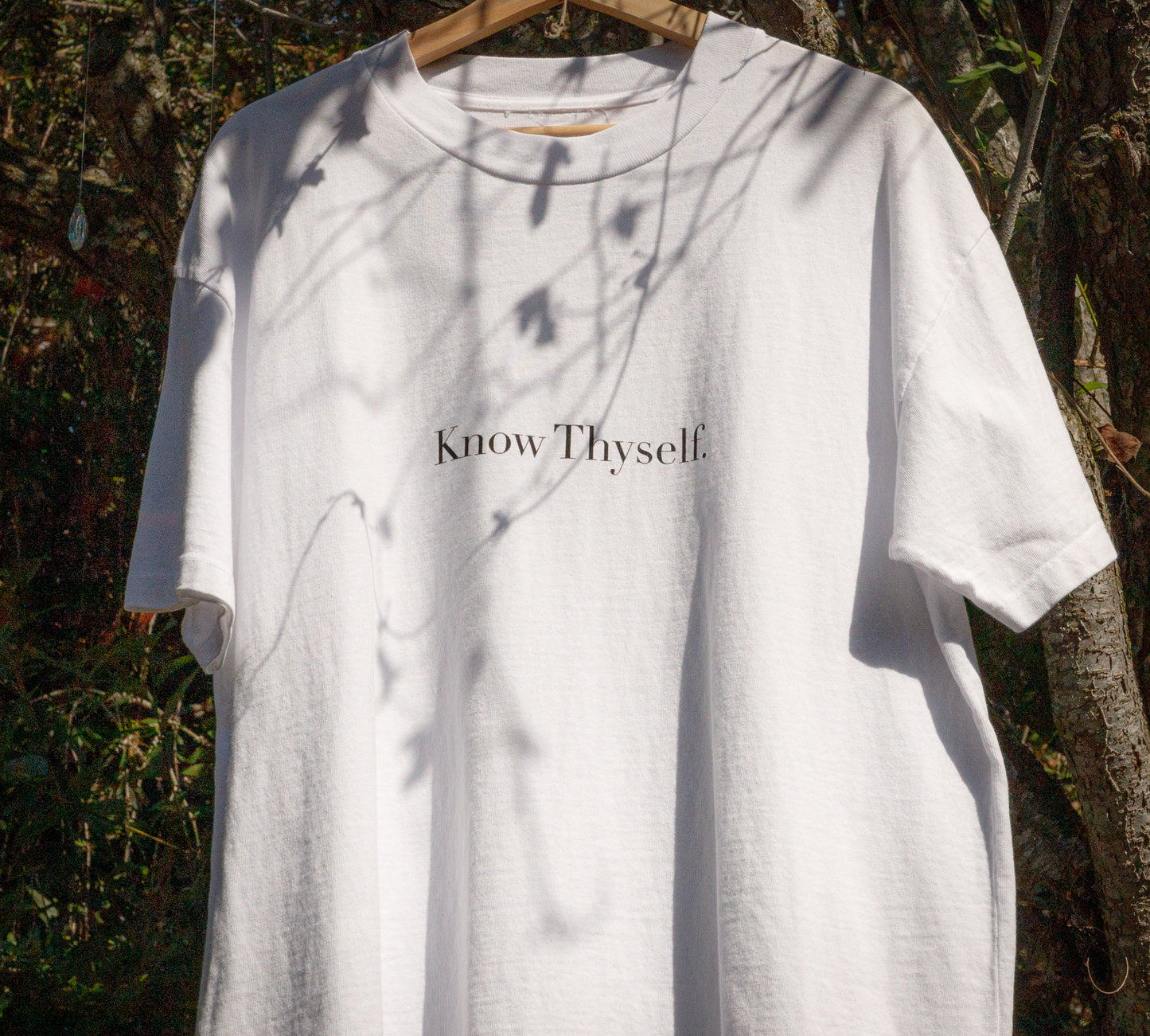 Know Thyself Self Realization Gnostic Tee in Pure White